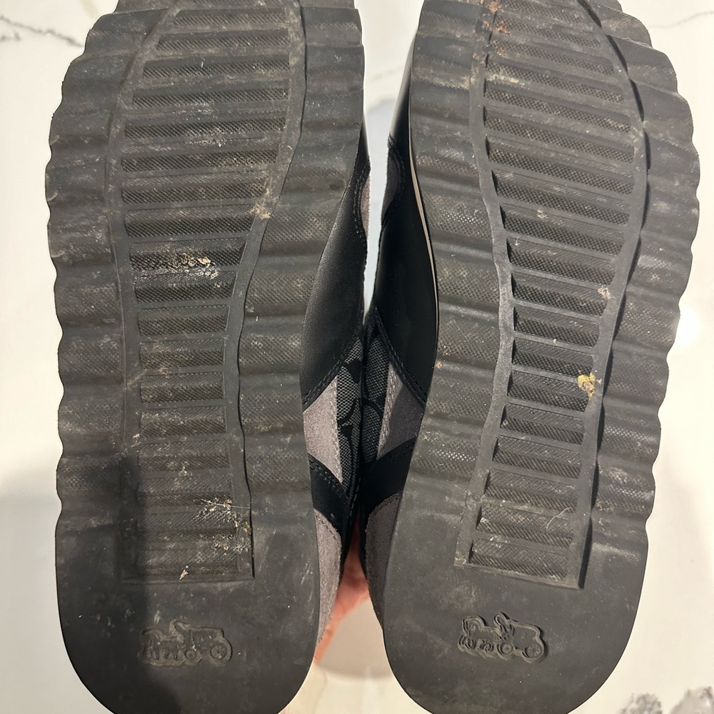 COACH Black Leather Men's Shoes - Picture 7 of 9